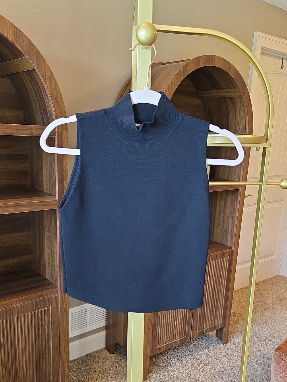 House of Harlow 1960 Sleeveless Mock Neck Tank Top - Black